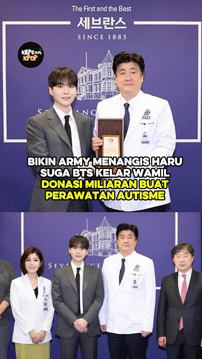 Bikin Bangga Army! Suga BTS Donasi 5 Miliar Won Untuk Perawatan Autisme #shorts #suga #bts
