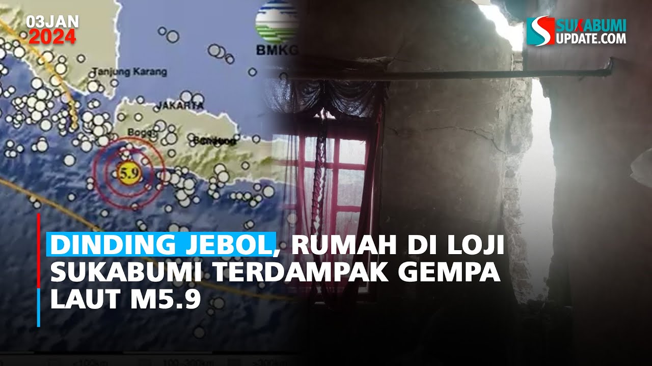 Dinding Jebol, Rumah di Loji Sukabumi Terdampak Gempa Laut M5.9