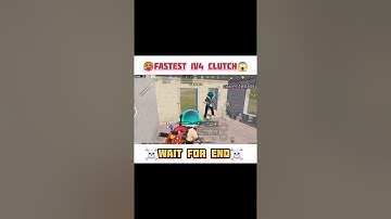 🥵FASTEST 1V4 CLUTCH😱 | Wait for end☠️ | #shorts #ytshorts #youtubeshorts #shortsfeed #bgmi #viral
