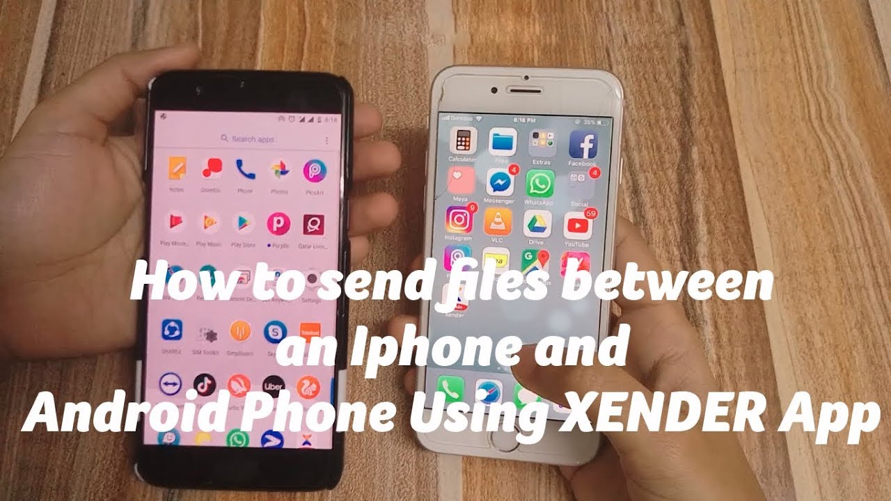 How To Send Files Between Iphone And Android Phone Using Xender Youtube