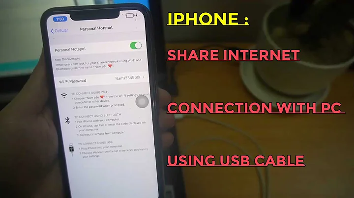 Share Internet From iphone X/XS Max to PC via USB cable
