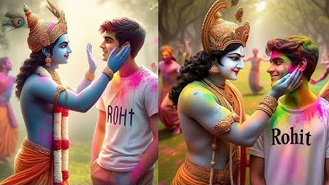 Krishna ke Saat Holi 3d Image Kaise Create Kre | Holi Images Create Bing | Holi Ai Photo Editing.