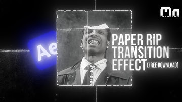 Paper Rip Transition in After Effects! (Tutorial + FREE Project File 🎁)