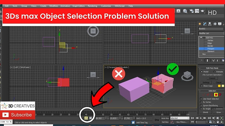 Lỗi 3dsmax không hiện thị mục selection filter