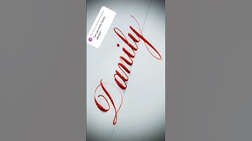 Copperplate calligraphy, tutorial: how I write your name #danily