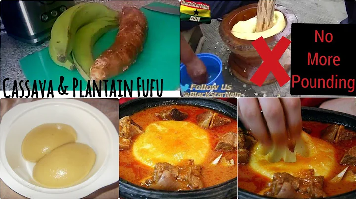 How To Prepare Ghanaian 🇬🇭 Fresh Cassava & Plantain Fufu With Out Pounding / Stove Top Version