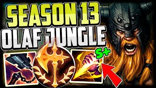 How to Play OLAF JUNGLE & CARRY For Beginners + Best Build/Runes Season 13 League of Legends