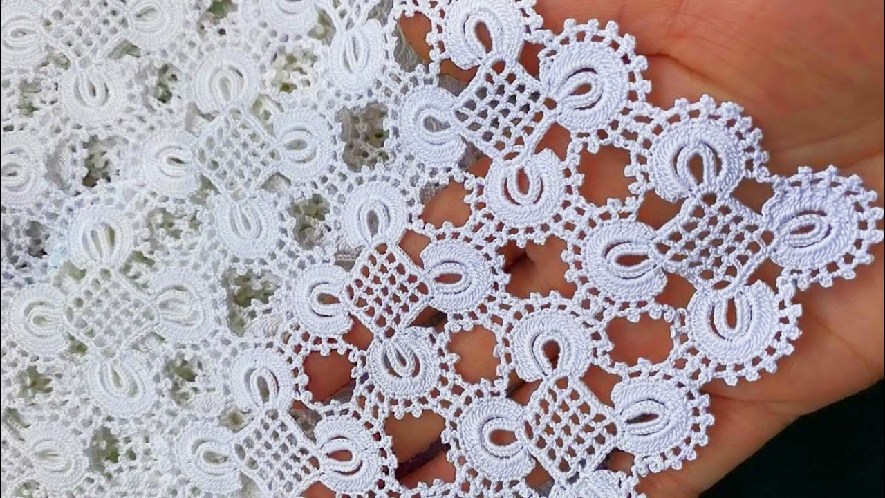 Step by Step Tutorial Crochet Lace 🧶Amazing Crochet Motif Pattern For Crochet Top, Dress, Blanket