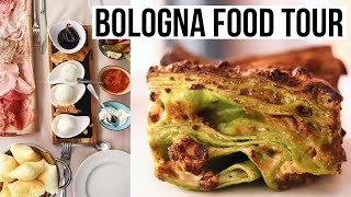 Food Tour of Bologna, Italy! MUST TRY Bologna Restaurants with pasta, salumi, gelato & more!
