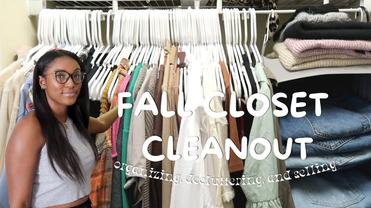 fall closet cleanout: organizing, decluttering, and selling - YouTube