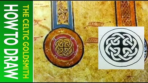 How to Draw Celtic Knots 20 - Celtic Cross (circular) from Book of Kells 5r 1/3