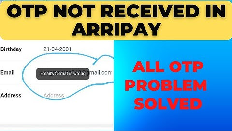 Arripay OTP not received problem || How to create arripay account #arripay