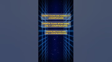 COUNT vs COUNTA vs COUNTBLANK vs COUNTIF  #trending #excel #viralvideo #exceltips #ytshorts #shorts