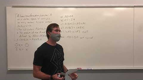 Math Methods in Physics Lecture 3: Linear Transformations/Operators, Inverses, Matrix Realizations