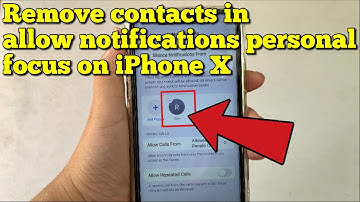 How to remove contacts in allow notifications personal focus on iPhone X