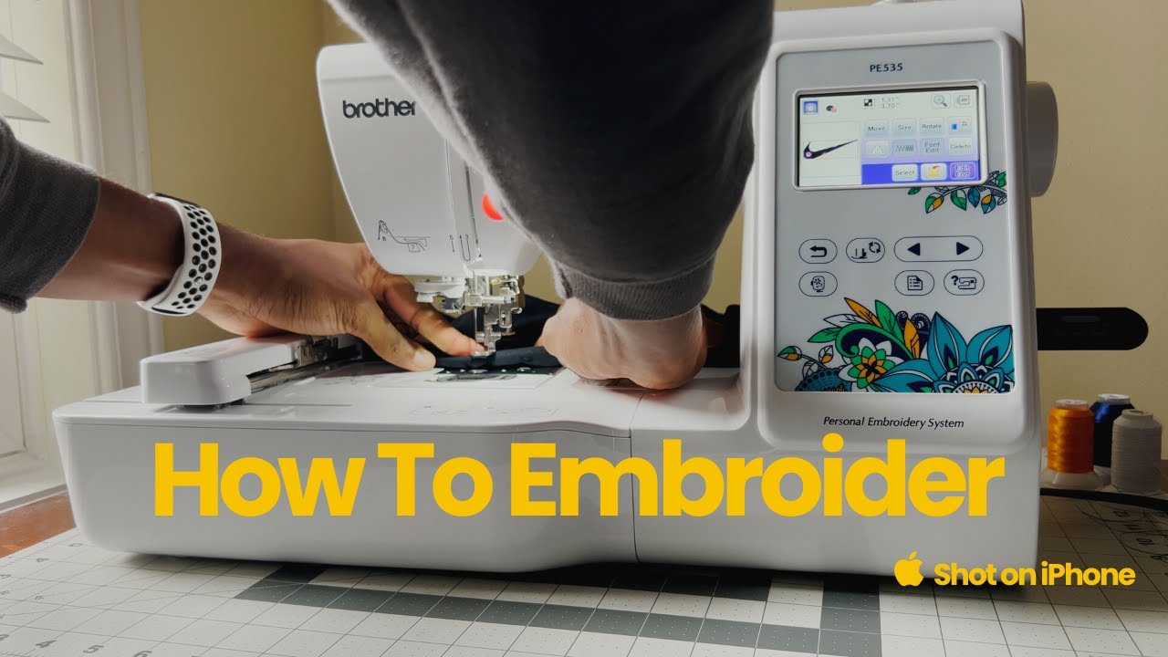 HOW TO EMBROIDER WITH BROTHER PE535 BEGINNER TUTORIAL + Procreate