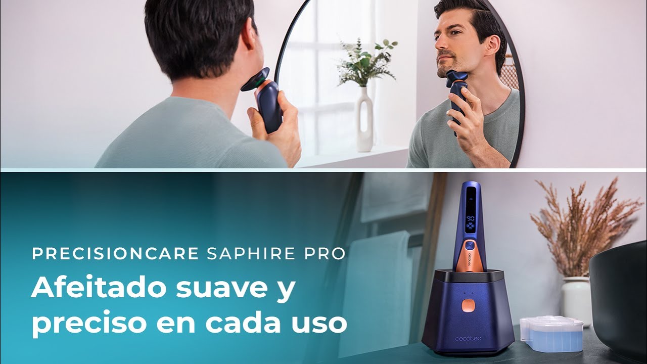 Afeitadora Rotativa PrecisionCare Saphire Pro con Base Autolimpieza 3-5 mins