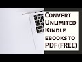 Convert Unlimited Kindle eBooks to PDF using Calibre Software 100% Free of cost.