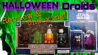 DISNEY DROID FACTORY: 2022 Halloween Astromechs!!! Review, Unboxing & Comparison R2-BOO thru R7-FNG