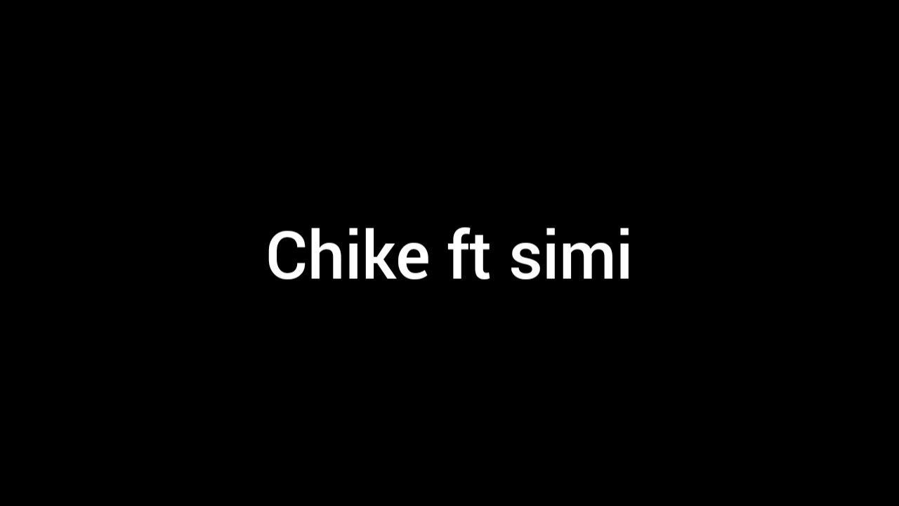 CHIKE FT SIMI RUNNING TO YOU(IN SWAHILI LYRIC)