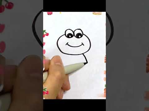 رسم ضفدع كيوت بسهولة للمبتدئين رسم سهل للأطفال جربوها واعملوا إشتراك ف قناتي وفعلو الجرس