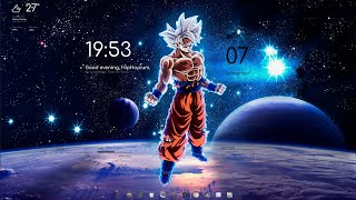 Customize your Windows 10 with Goku's Wallpapers Using Rainmeter Skins. screenshot 2