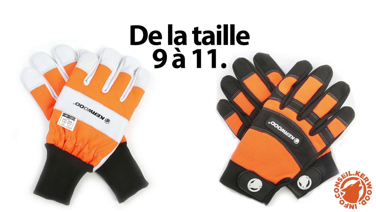 Gants anti-coupure tronçonneuse, classe 1, Kerwood. Taille XL / 11