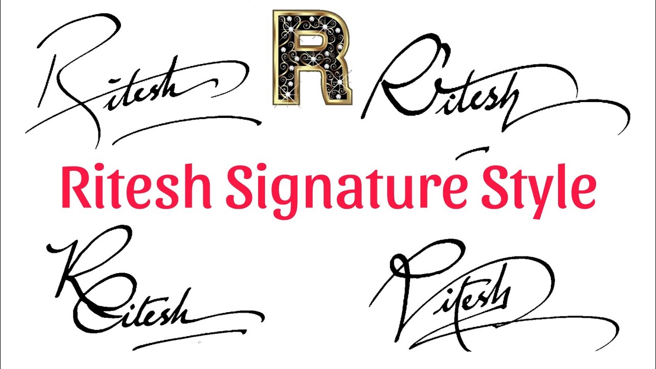 Ritesh name Signature Tutorial | Idea's of Signature 