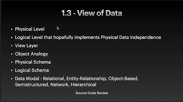 Database System Concepts Chapter 1 Review