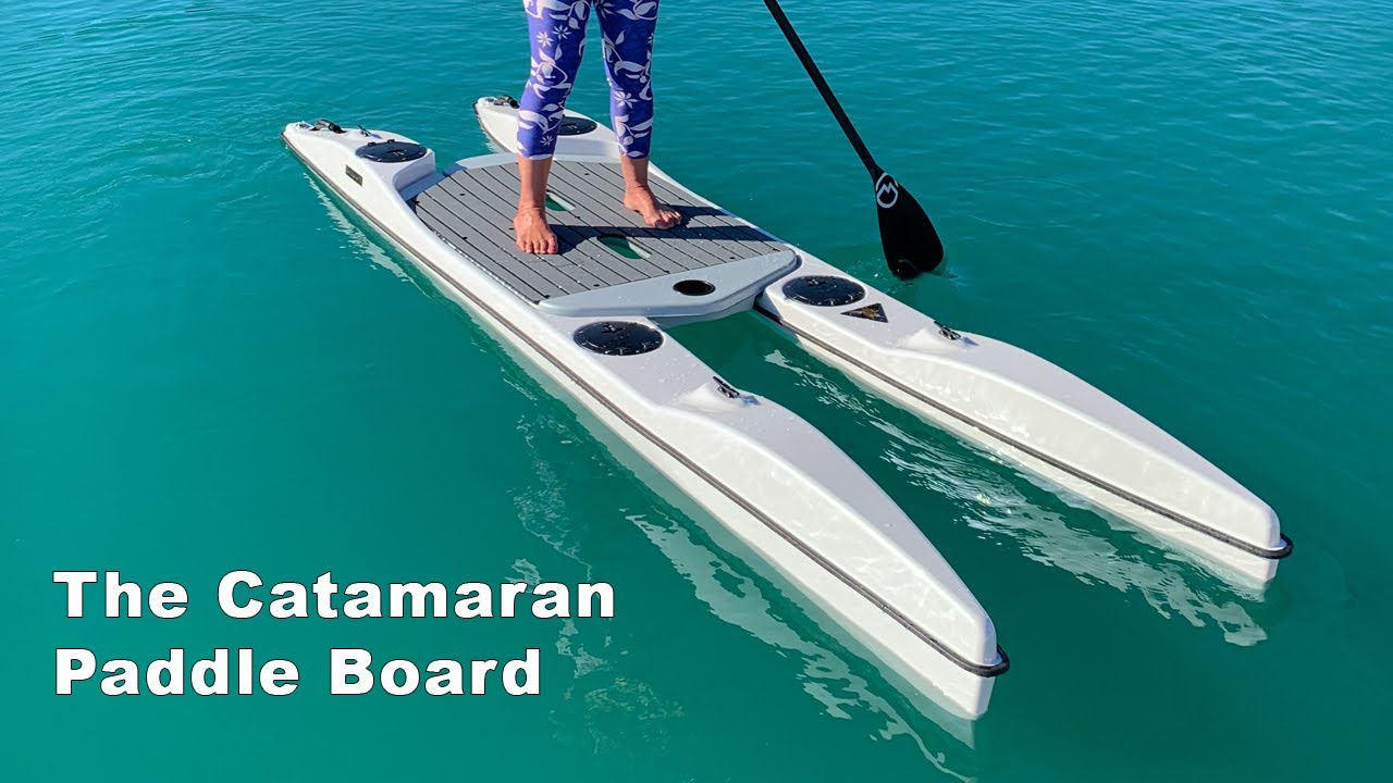 catamaran fishing paddle board