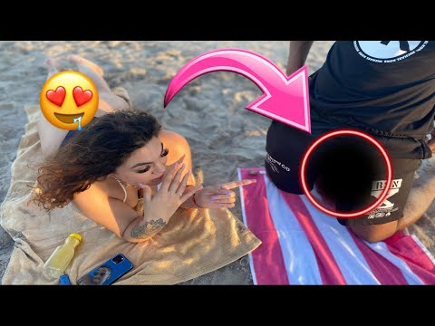 C🥒CUMBER 🥒 PRANK ON THE BEACH LEADS TO BOOTY RUBS