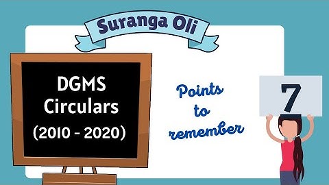 Points to remember | DGMS Circular 2010 to 2020 | Set - 7 | Suranga Oli