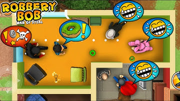 Robbery Bob - All Costumes Funny Video Game Part 69
