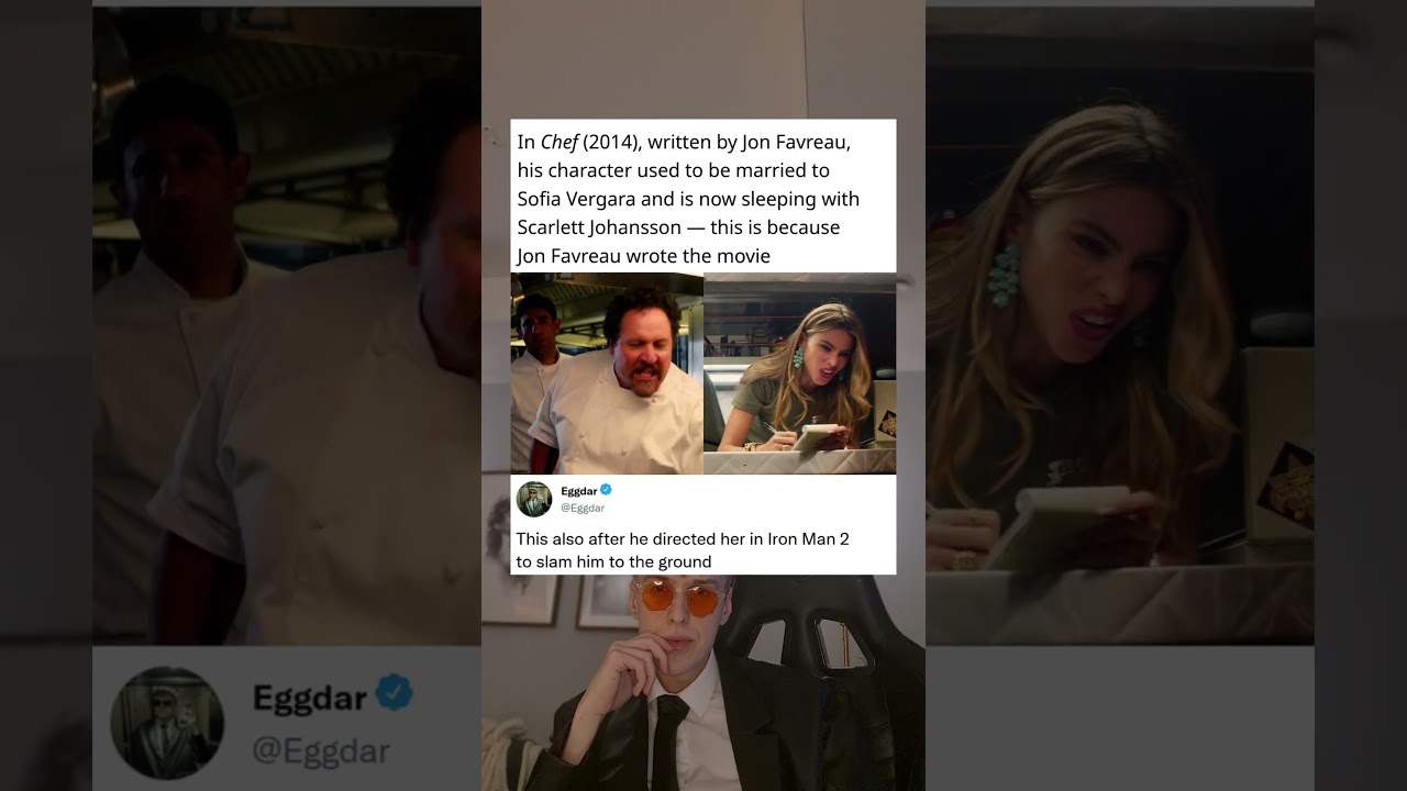 In Chef (2014), written by Jon Favreau, his character used to be married to Sofia Vergara and is