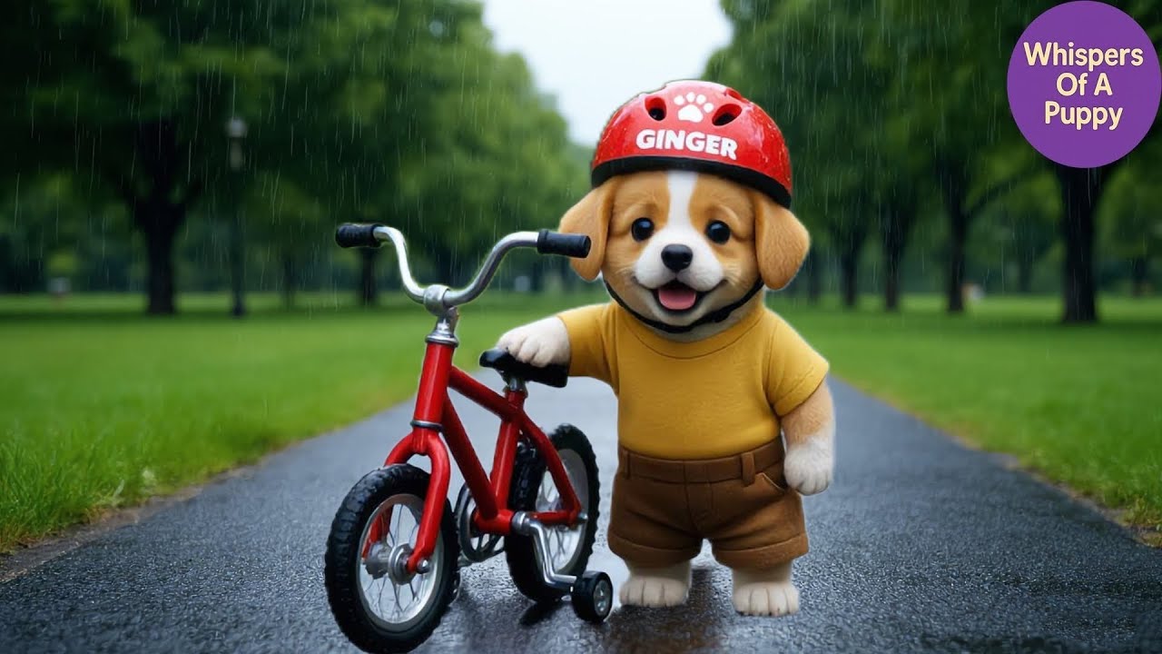 Baby Puppy Ginger’s Park Ride Turns Into a Heartwarming Moment 💖🌧️A Little Rain and A Kind Heart 💖✨