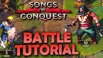 🏹Songs of Conquest Basics Battle Tutorial - Unit stats, terrain advantage and spells