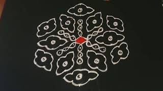 Beautiful 13*7Dots rangoli designs सुन्दर रंगोली ರಂಗೋಲಿ Kolam Designs