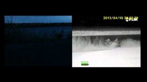 FLIR visual/thermal of a bike/pedestrian trail