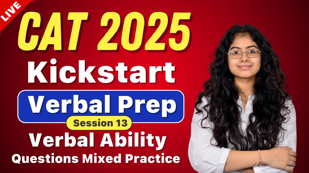 LIVE CAT 2025 | Verbal Ability Questions Mixed Practice | VA by ...