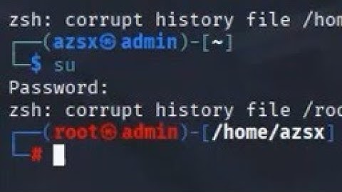 How to fix zsh: corrupt history file .zsh_hitory kali Linux 2025.2