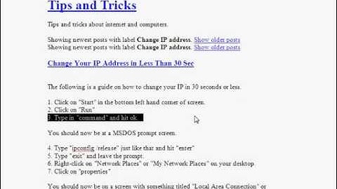 HOW TO CHANGE YOUR IP ADDRESS IN 30 SECONDS
