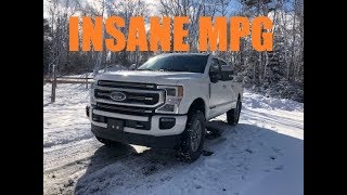 2020 SUPERDUTY 10 SPEED ON 37S GETS INSANE MPG ON 300 MILE TRIP