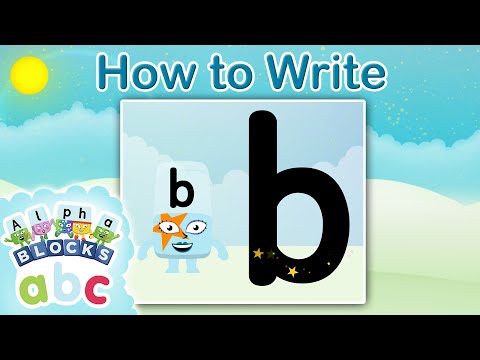 @officialalphablocks - Learn How to Write the Letter B | Bouncy Line | How to Write App