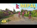 4k nepal sunset walking tour  amazing bardiya terai village with real sounds