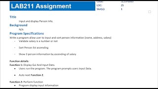 [Lab211]Input and display Person Info