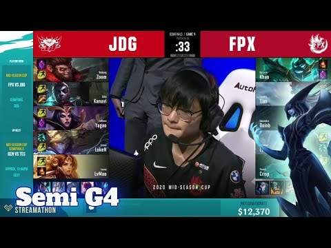 FunPlus Phoenix vs JD Gaming - Game 4 | Semi Final 2020 LoL Mid Season Cup | FPX vs JDG G4