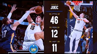 Stats Don't Lie: Nikola JOKIC ABSOLUTE MASTERCLASS -- 46-POINT Triple-Double!!