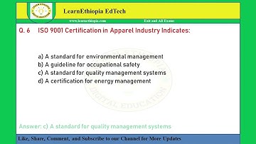 Apparel Quality Management | Model Exit Exam Questions for Fashion Design Exit Exam