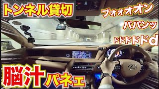 【脳汁全開！】トンネル貸し切ってマフラー音感じてみた。レクサスLC500 V85000ccサウンド。　LEXUS LC500