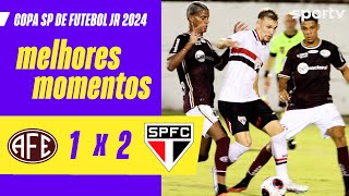 FERROVIÁRIA 1 X 2 SÃO PAULO | MELHORES MOMENTOS | COPA SÃO PAULO DE FUTEBOL JR 2024 | sportv